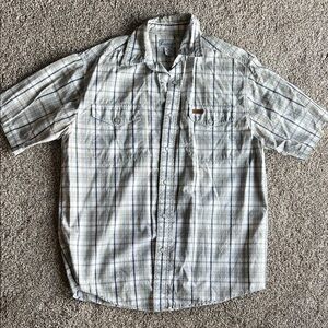 Carhartt Men's Casual Plaid Button Down Shirt - Gray